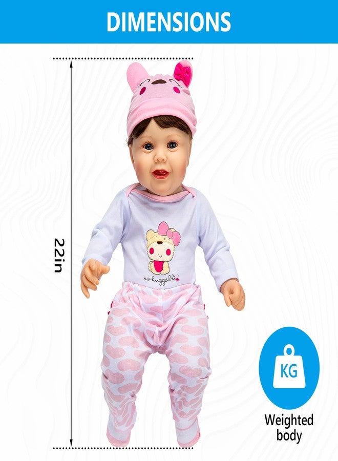 Assistex Reborn Baby Doll - 22" Lifelike Therapy Doll for Seniors with Dementia - Weighted, Soft Body, Realistic Newborn for Nursing Homes for Comfort and Relief - Gift for Elderly with Picture Book - Image 4
